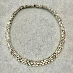Antique Art Deco Rhinestone choker necklace